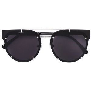 Vera Wang Black Round Frame Sunglasses